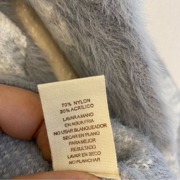 HEM & THREAD #6480 Gray hearts crew neck super soft stretchy oversized sweater-S - Picture 9 of 9